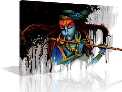 Miniatura 30 de TUMOVO Lord Ganesha - Decoración de pared Ganapati de Deidad india, cuadros impresos en lienzo, pósteres de pintura hinduismo cultural hindú