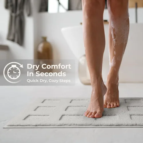 Miniatura 4 de GRANNY SAYS Alfombras de baño antideslizantes, lavables, extra suaves y absorbentes de agua para baño, alfombra de baño peluda de felpa, alfombra