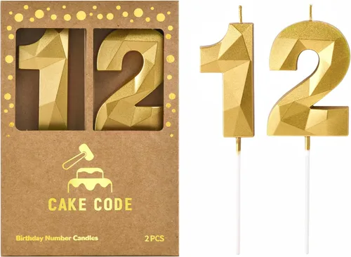 Miniatura 30 de Velas de 7 cm de Oro Cristal Número 17 para Pastel de Cumpleaños, Velas de Oro y Número para Celebración de Fiesta