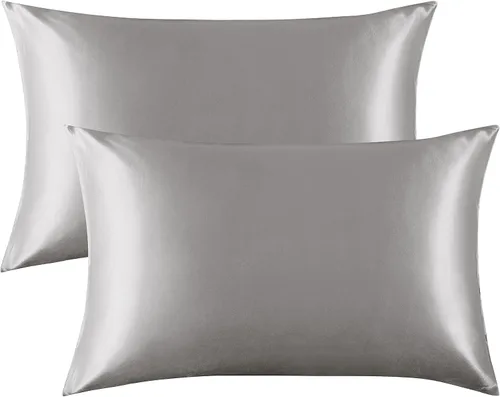 Miniatura 9 de FLXXIE Paquete de 2 fundas de almohada de satén para piel y cabello, 14 x 20 pulgadas, fundas de almohada de viaje suaves y sedosas para niños