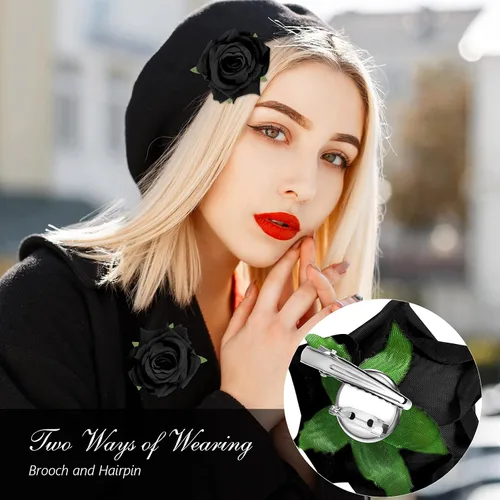 Miniatura 5 de Waydress 12 pinzas para el pelo con diseño de rosas, broches florales de flores mexicanas, accesorios para mujeres, regalos del día de la madre