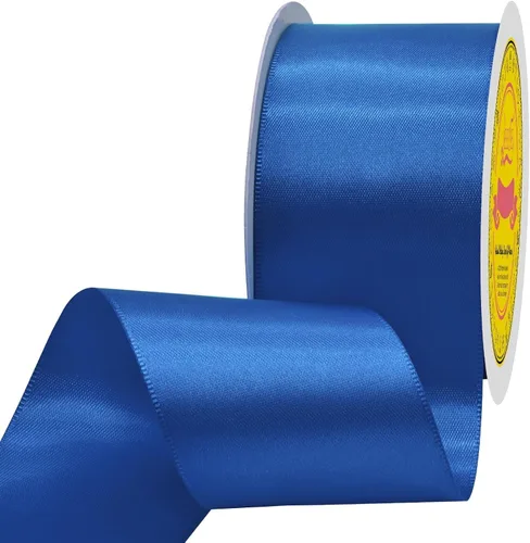 Miniatura 34 de Cinta de satén blanca antigua de doble cara de 1-1/2 pulgadas x 50 yardas, cinta de poliéster para envolver regalos, día de San Valentín, bodas