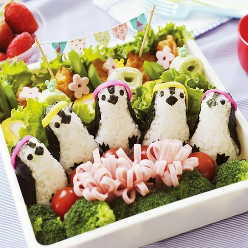 Miniatura 6 de Kit de fabricación de sushi, moldes de bolas de arroz, accesorios Bento, cortadores de sándwich para niños, herramientas de cocina para comidas
