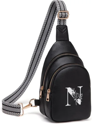 Miniatura 53 de Viverte Bolsas Cruzadas para Mujeres Bolso de Hombro Inicial Riñoneras Personalizadas Regalos para Mamá Mujer Esposa