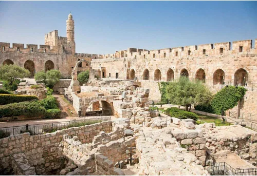 David Tower - Telón de fondo de fotografía de la ciudad vieja de Jerusalén de 12 x 8 pies, decoración de juegos de iglesia, Belén, foto VBS, torre
