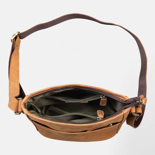 Miniatura 6 de LEABAGS Bolso bandolera de cuero - Bolso vintage de cuero genuino de búfalo - Bolso de mensajero de hombro para hombres y mujeres Maletín Milano