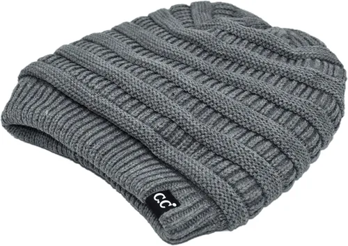 Miniatura 73 de C.C Winter Oversized Beanie Hat with Fuzzy Lining – Thick Knit Thermal Beanie for Cold Weather, Soft Warm Fleece Lined Cap
