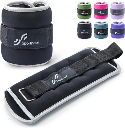 Sportneer Pesas de tobillo para muñeca, par de pesas de 1/2/4/6/10 libras para hombres, mujeres, niños, entrenamiento de fuerza, juego de pesas de