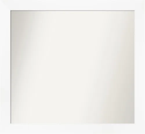 Miniatura 359 de Amanti Art Espejo de baño blanco para sobre el fregadero, 24 x 24 pulgadas, hecho a medida, espejo de tocador cuadrado blanco estrecho, marco