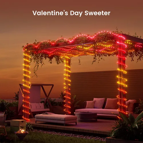 Miniatura 5 de YEELIGHT Luces de Navidad inteligentes, 200 luces LED de 66 pies que cambian de color con control remoto y conexión Bluetooth, cadena de luces LED