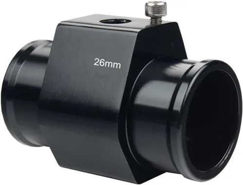 Miniatura 3 de Sensor del radiador de manómetro fabricado en aluminio, adecuado para 1 1/8 - 1 9/16 pulgadas, adaptador, dos abrazaderas para la manguera, 26 mm
