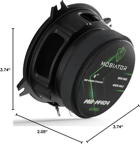Miniatura 10 de Altavoces de rango medio MB-M404 400W máx, altavoces de puerta de audio para coche de 4 ohmios de alta eficiencia para sistema de sonido estéreo