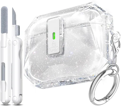 Miniatura 36 de R-fun - Funda para audífonos compatible con AirPods de 4.ª generación 2024, cubierta protectora de expulsión automática a prueba de caídas, puerto