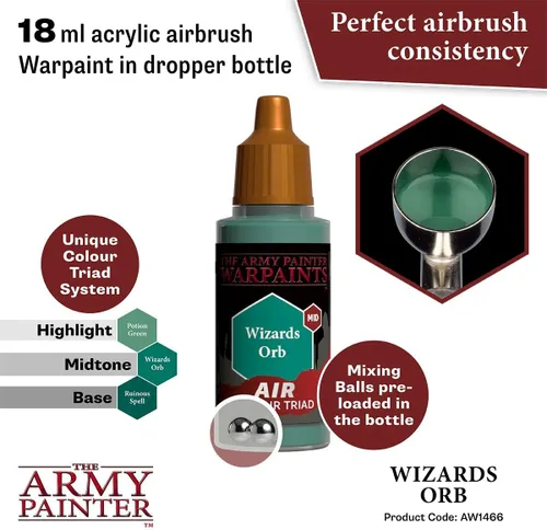 Miniatura 2 de The Army Painter Warpaint Air Wizards Orb - Pintura acrílica no tóxica a base de agua muy pigmentada para juegos de rol de mesa, juegos de mesa