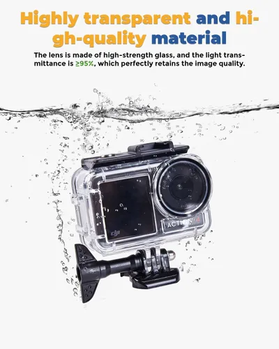 Miniatura 3 de Waterproof Housing Case with Dive Filters for DJI Osmo Action 5 Pro/4/3, Support 60 m/197 ft Deep Diving, Underwater Case with High Transmission