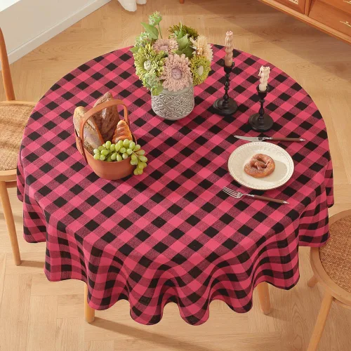 Miniatura 15 de TruDelve Cotton Square Tablecloths 52x52 Inch Card Table Tablecloth Blue Fabric Farmhouse Tablecloth(Blue,52"x52",Square)