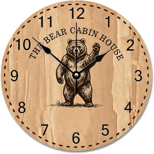 Miniatura 40 de ArogGeld God Bless America USA 250th Anniversary Clock 250 Years of Freedom 1776-2026 Wooden Wall Clocks Battery Operated 10 Inch Men Cave Home