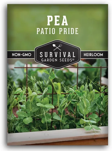 Patio Pride - Semilla de guisantes para plantar, 1 paquete con instrucciones para cultivar guisantes dulces tempranos en el huerto casero, reliquia