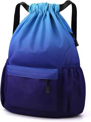 Mochila con cordón para mujer, bolsa de gimnasio con cordón, resistente al agua, pequeña bolsa de cincha