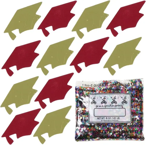 Miniatura 77 de Confetti Grad Cap Negro, Azul Marino Combo - 2 bolsas de media onza (1 oz)