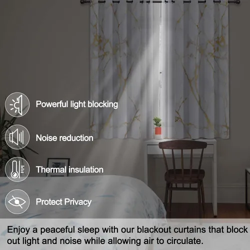 Miniatura 2 de Cortinas opacas de mármol blanco, modernas cortinas abstractas transparentes para sala de estar y dormitorio, diseño de cortina y gasa que puede