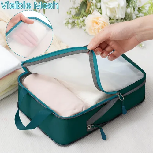 Miniatura 72 de BAGAIL 4 Set/6 Set Ultraligero Compresión Embalaje Cubos Organizador de Embalaje para Accesorios de Viaje Equipaje Maleta Mochila