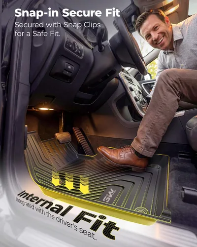 Miniatura 9 de 3W Floor Fit Volvo XC60 2018-2024 2025 2026 (no apto para híbridos o PHEV) TPE para todo tipo de clima, ajuste personalizado T5 T6 Momentum