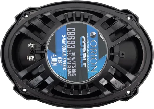 Miniatura 6 de ORION Cobalt Series CB693 - Altavoces coaxiales de 3 vías para automóvil, 320 W, 4 ohmios, rango completo, graves mejorados, cono de polipropileno