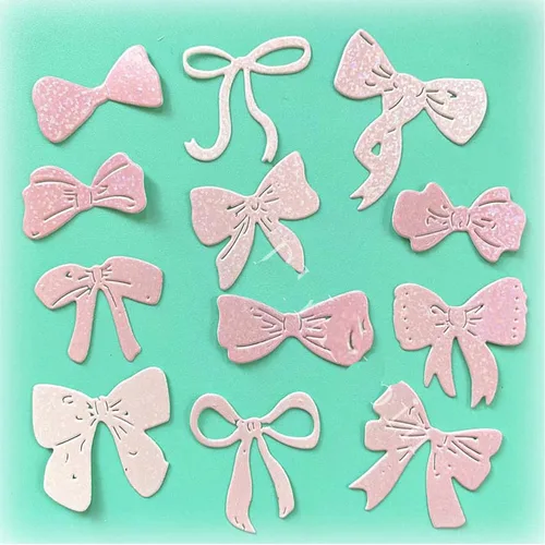 Miniatura 4 de SunnyKids - Troqueles de corte de metal con lazo pequeño, plantillas de decoración de arco pequeño, manualidades, troqueles de corte de tarjetas