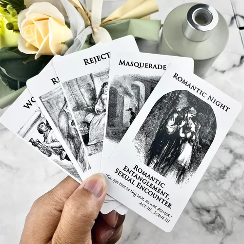 Miniatura 5 de [Romeo & Julieta] Baraja de cartas Oráculo de amor, cartas de tarot con significado en ellas, Oracle Deck responde todo sobre el amor