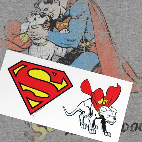 Miniatura 6 de Camiseta y calcomanías de los cómics de Superman and His Dog DC