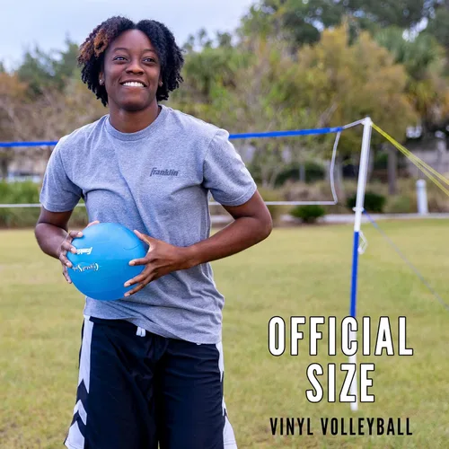 Miniatura 6 de Franklin Sports - Juegos de Voleibol + Bádminton - Juego de Playa + Patio Trasero - Voleibol, Bomba, Raquetas de Bádminton, Volantes, Red + Postes