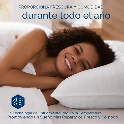 Miniatura 4 de downluxe Juego de 2 almohadas de plumas de ganso y plumón, colección de hotel, para dormir de espalda, estómago o de lado, tamaño Queen