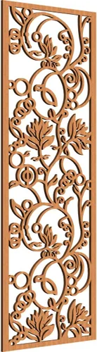 Miniatura 60 de 9 3/8"W x 24 3/8"H x 1/4"T Caspio Decorativos Paneles De Pared De Madera De Calado, Roble Rojo rojo (Red Oak)