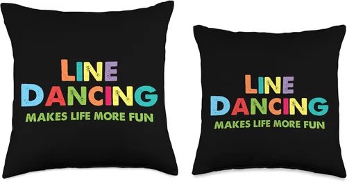 Miniatura 3 de Choreographed Country Music Dance Line Dancer Line Makes Life More Fun - Almohada de regalo colorida para danza occidental, 16.0 x 16.0 in