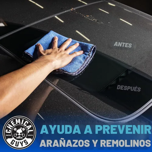 Miniatura 7 de Chemical Guys Toallas de microfibra de grado profesional para automóviles, color azul, 16 x 16 pulgadas, ultra suaves y sin arañazos, para camiones