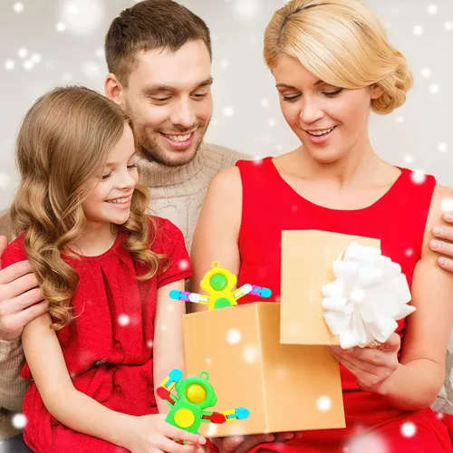 Miniatura 6 de Paquete de 4 juguetes sensoriales para niños y niñas, juguetes sensoriales transformables para niños y adultos, llavero de juguete para ansiedad