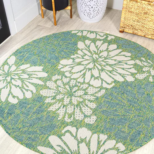 Miniatura 24 de JONATHAN Y Alfombra Corredor de Tejido Texturizado Floral para Interiores y Exteriores 2X8 Marrón/Crema, Zinnia Moderna para Patio Trasero, Patio