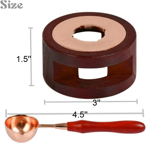 Miniatura 2 de Anboss - Calentador de cera para sello de cera con 1 cuchara de fusión para cera de fusión, sello de cera de sellado
