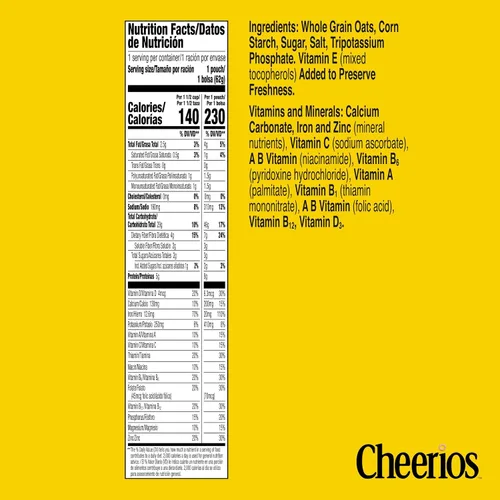 Miniatura 2 de Cheerios Cereal de desayuno sin gluten de avena integral, bolsa de 2.2 onzas (paquete de 5)