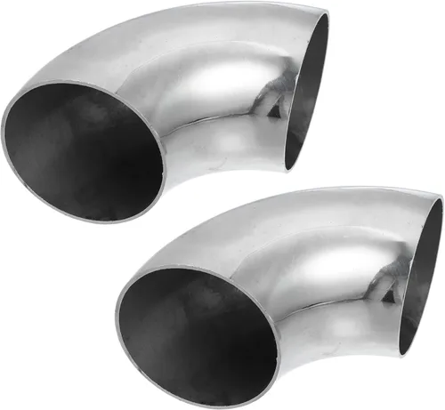 Miniatura 14 de X AUTOHAUX 2 piezas OD 2.25 pulgadas 90 grados 1.5mm de espesor Codo curvo de mandril SS304 de acero inoxidable tubo curvado para tubo de escape