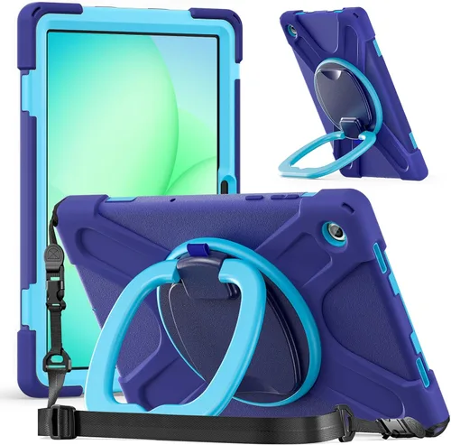 Miniatura 121 de 360 Rotation Case for Galaxy Tab ActivePro/Tab Active4 Pro/Active 5 Pro 10.1" Sturdy Cover Rotate Ring Stand Shoulder Carrying Strap Hand Strap