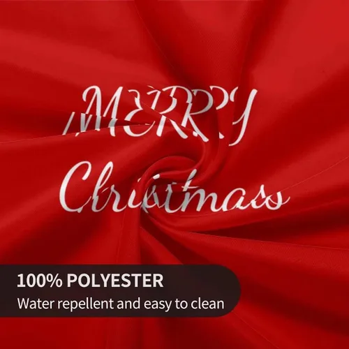Miniatura 4 de Mantel redondo de Navidad con diseño de copos de nieve de Navidad para cocina, comedor, decoración de mesa de poliéster lavable para mesa de bufé