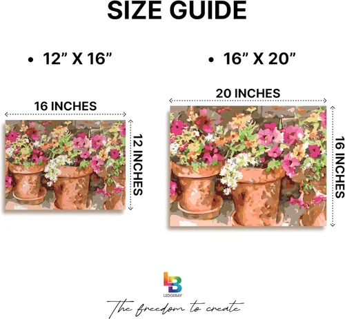 Miniatura 5 de Ledgebay - Kit de pintura por números DIY para adultos en lienzo enmarcado, principiante a avanzado, incluye set de pintura acrílica, pinceles