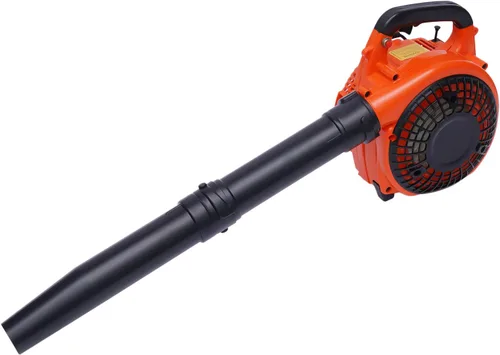 Miniatura 5 de Soplador de hojas de mochila 25.4CC 2 tiempos alimentado a gas jardín patio ventilador limpio 275 CFM, 750W 7500RPM, motor de refrigeración por