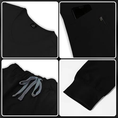 Miniatura 4 de VIAOLI Uniformes médicos, enfermeras, médicos, enfermería, hospital, conjunto de camiseta y pantalones deportivos, ropa de trabajo para clínica