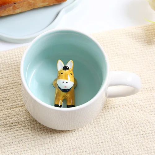 Miniatura 3 de Arawat Lindas tazas de café de burro con asa, taza divertida, tazas de café aisladas para tazas de café con leche, taza de leche de chocolate, tazas