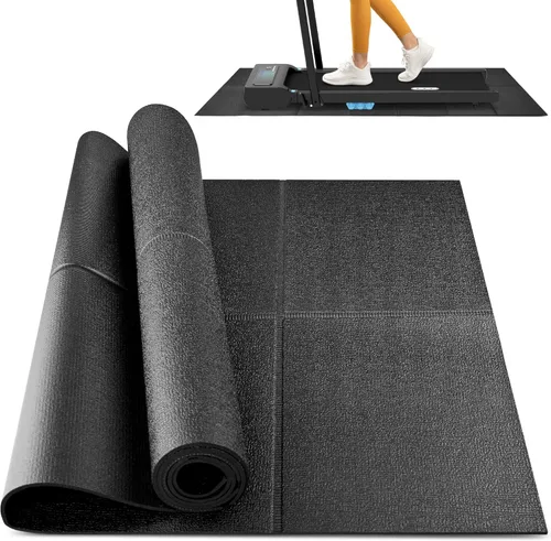 Alfombrilla plegable de goma para caminadora, alfombrilla para bicicleta estática con absorción de impactos impermeable, antideslizante, tapete de