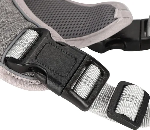 Miniatura 5 de Arnés ajustable sin tirones para perro, arnés reflectante de pecho y espalda para perros medianos y grandes, arnés acolchado para caminar al aire