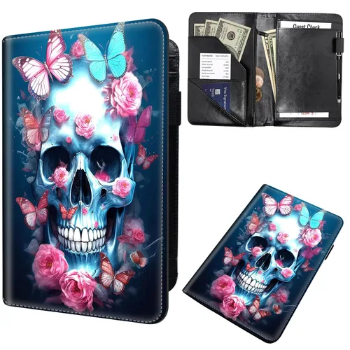 Miniatura 9 de Libros de mesero para camarera, cartera de cuero para camarero con cremallera, soporte para recibos, para camarero, camarero, accesorios